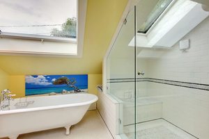 Frameless Shower Door with Chrome Finish and 1/2&quot; Clear Tempered Glass