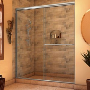 Semi-frameless Sliding Bypass Shower Doors